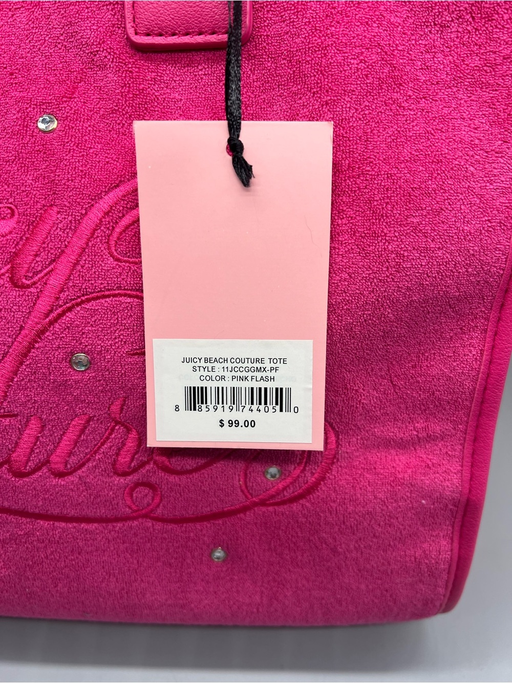 Juicy couture juicy beach couture tote purse - Picture 7 of 7